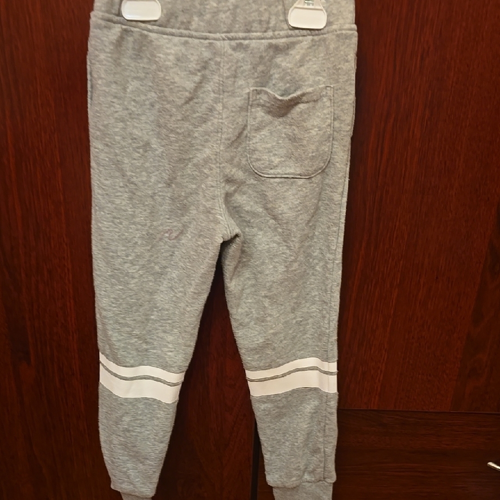 Old Navy Gray and White Joggers with Stripes